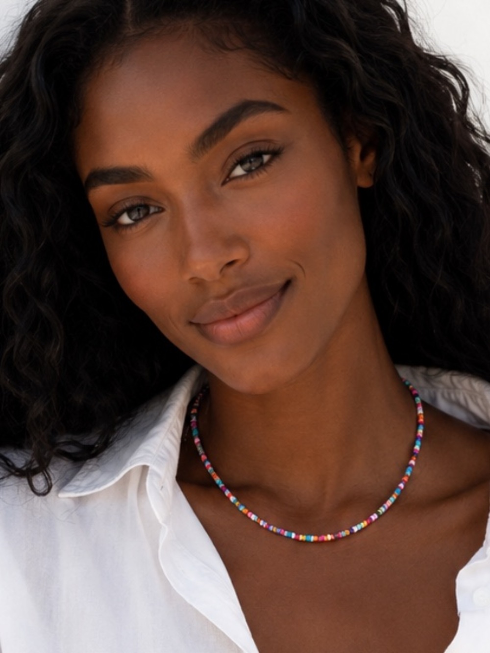New! Colorful Beaded Dopamine Stack Necklace NWOT 1042